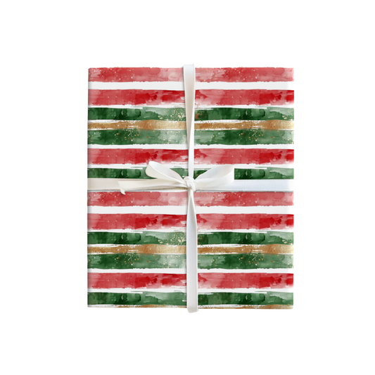 Holiday Stripes Wrapping Paper
