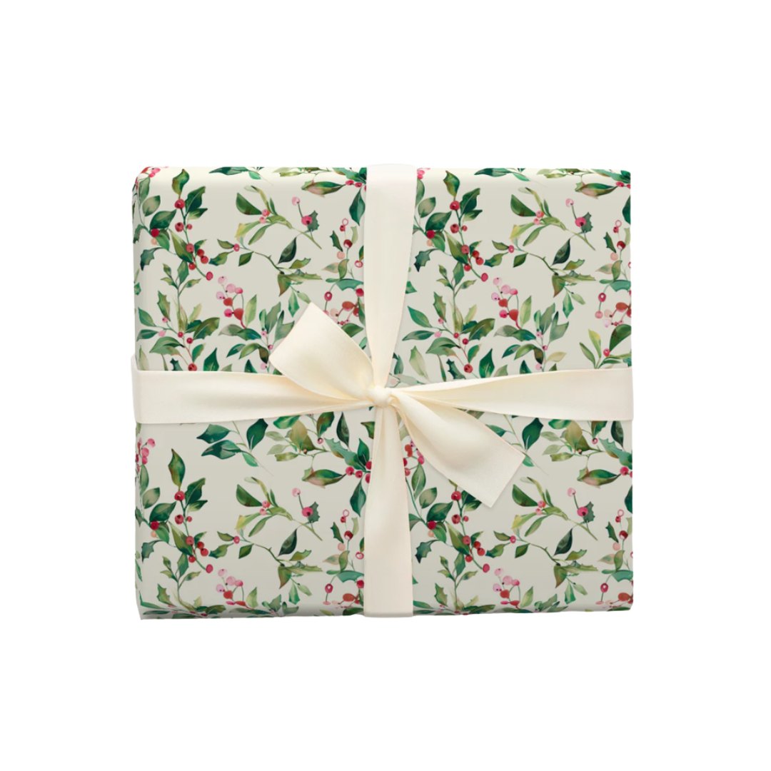 Merry and Holly Wrapping Paper