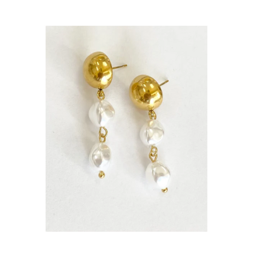 Coastal Pearl Drop Earrings