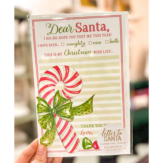 Red & Green Striped Letter to Santa