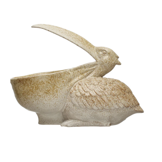 Stoneware Pelican Planter/Container