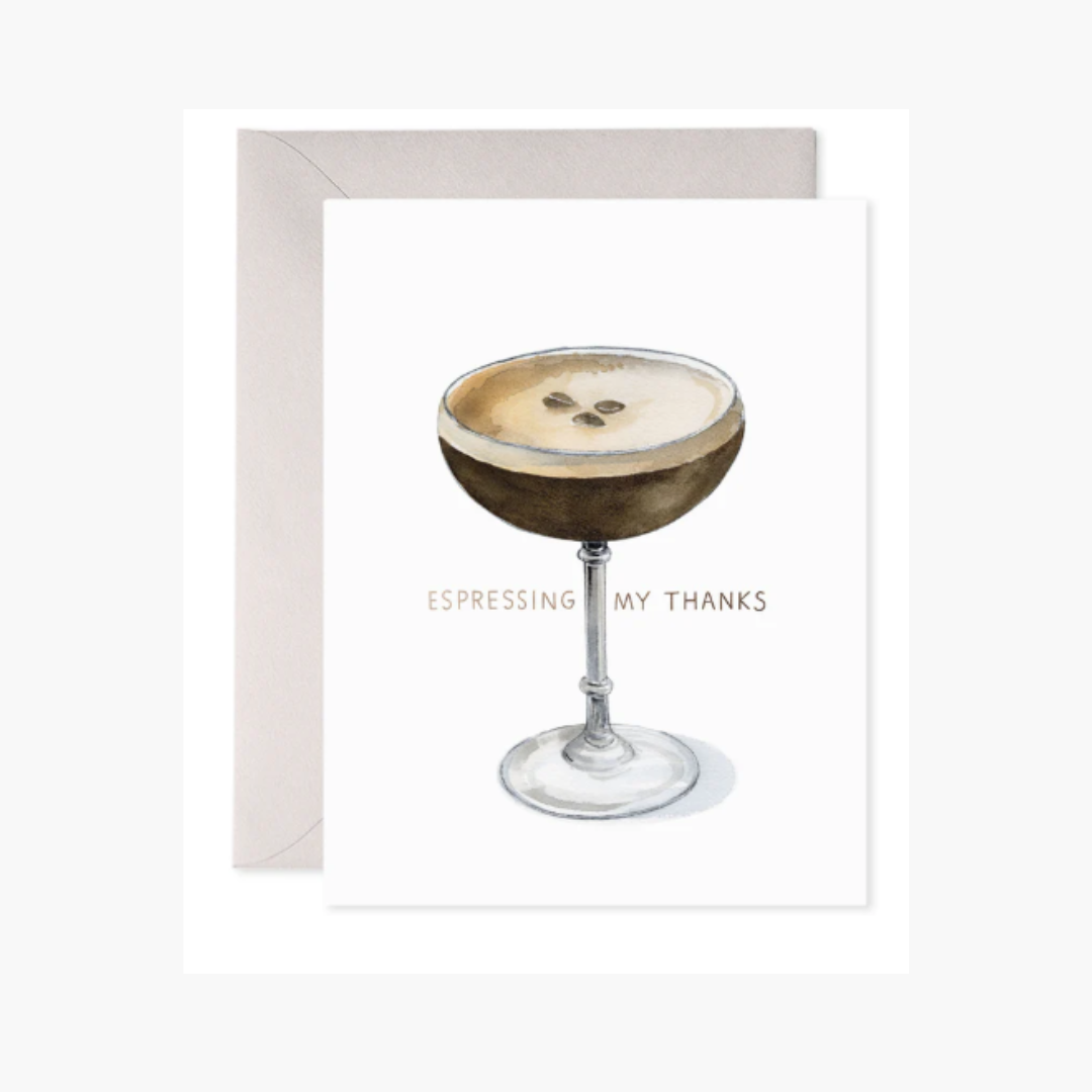 Espresso Thanks Greeting Card
