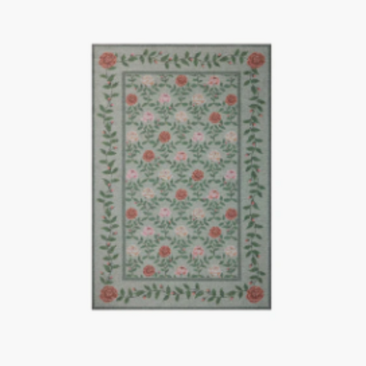 Wildwood Rose Trellis Printed Rug