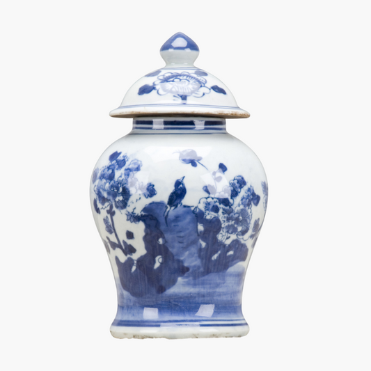 Blue & White Lidded Ginger Jar