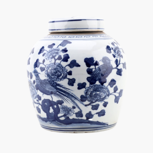 Floral & Bird Bulb Jar