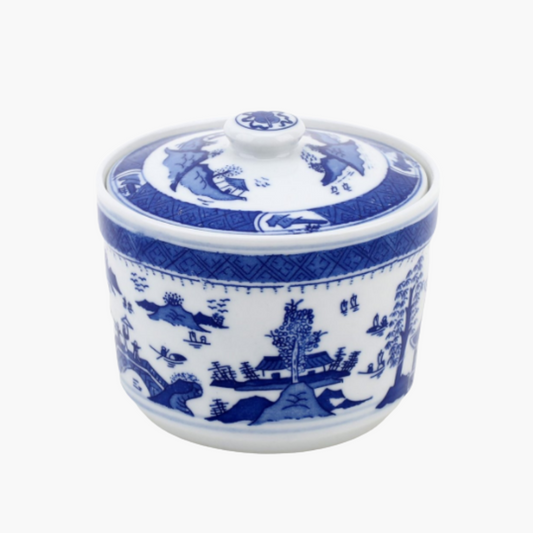 Blue Willow Lidded Pot