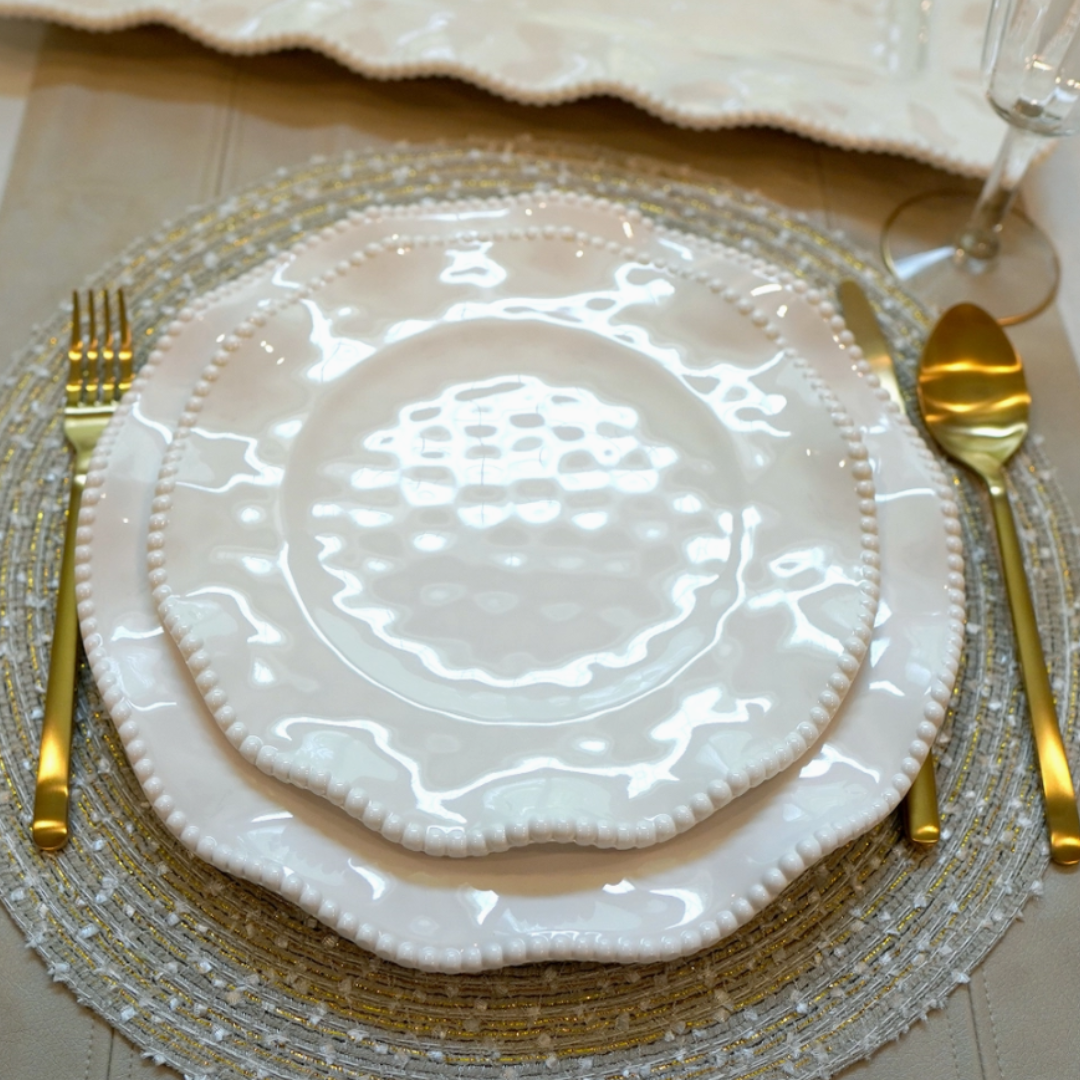 Perlette Cream Melamine Salad Plate 9 in