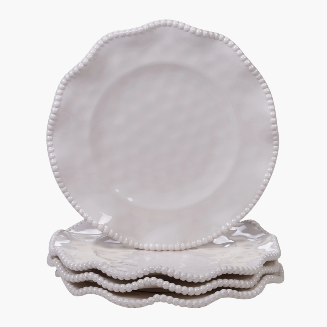 Perlette Cream Melamine Salad Plate 9 in