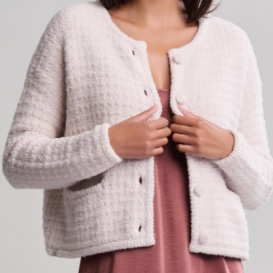 Barefoot Dreams Textured Button Front Cardigan