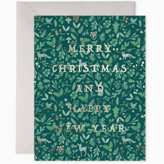 Winter Forest Christmas Greeting Card