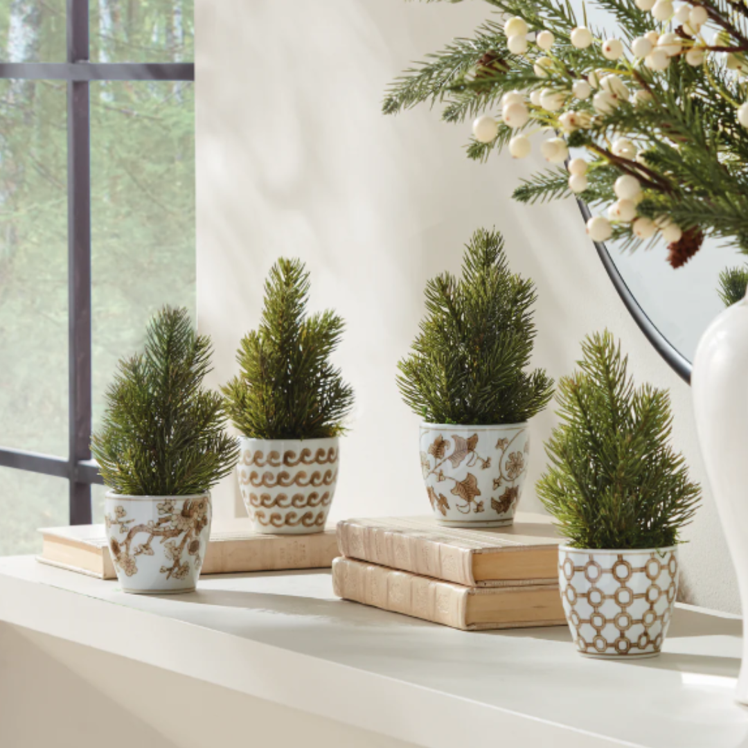 MINI PINE TREE POTTED DROP-IN 9"