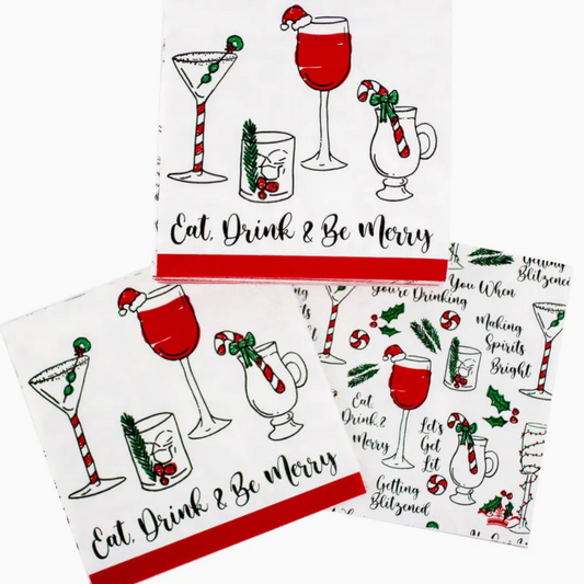 Eat, Drink & Be Merry Cocktail Napkins