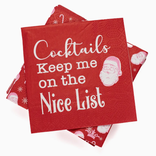 On the Nice List Cocktail Napkins