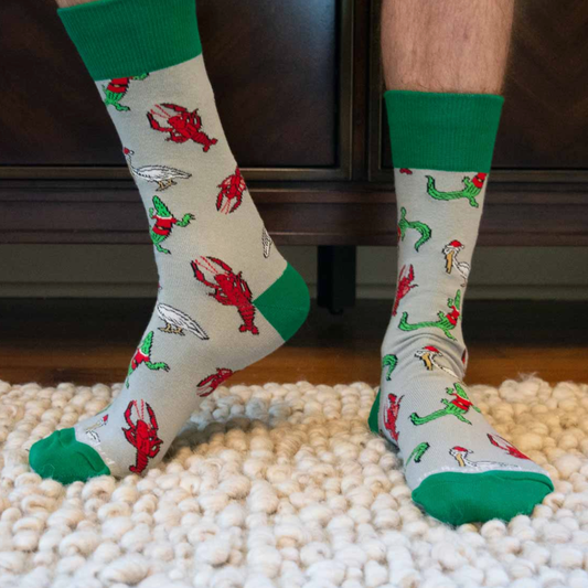 Men's Cajun Christmas Socks