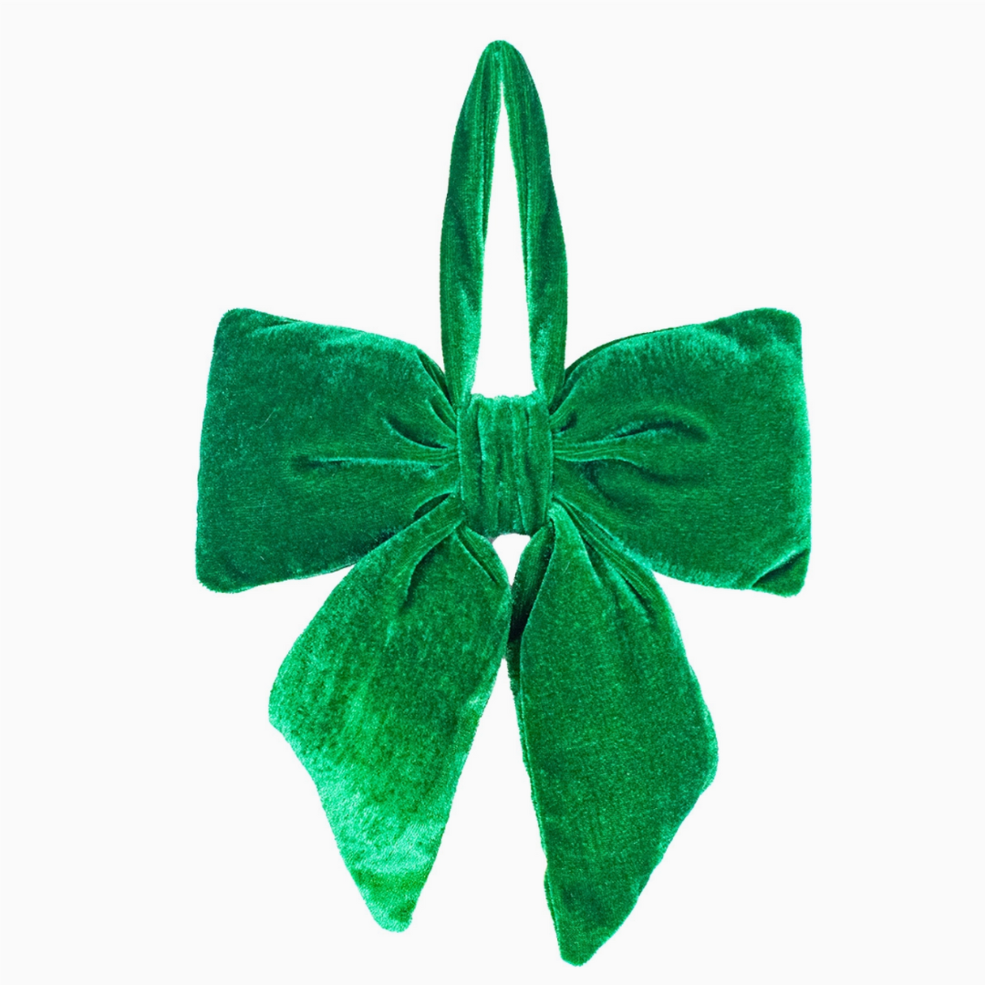 Evelyn Bow Ornament Green