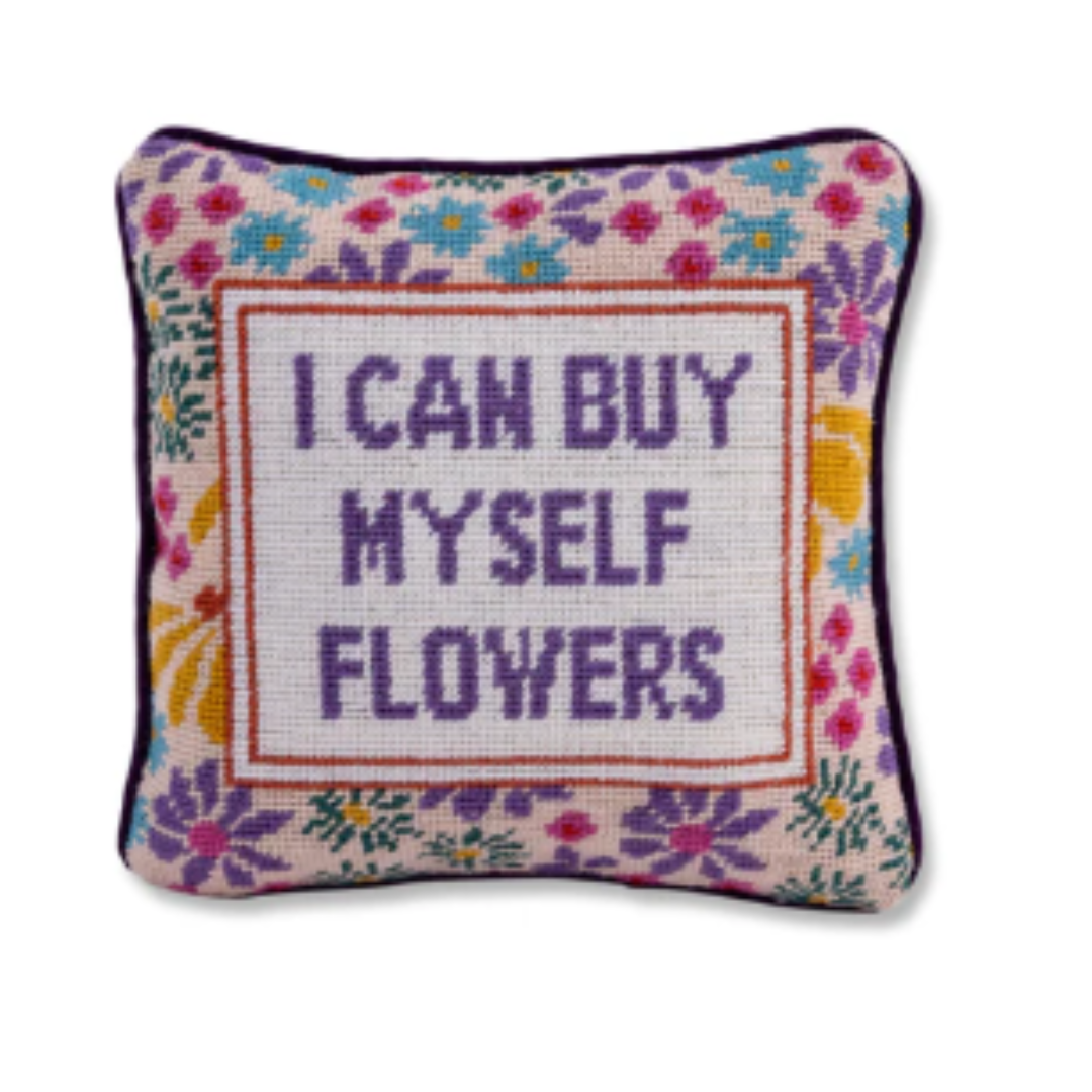 Flowers Needlepoint Pillow