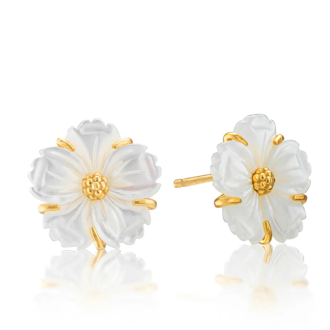 Mermaid Garden Petite Stud Earring MOP