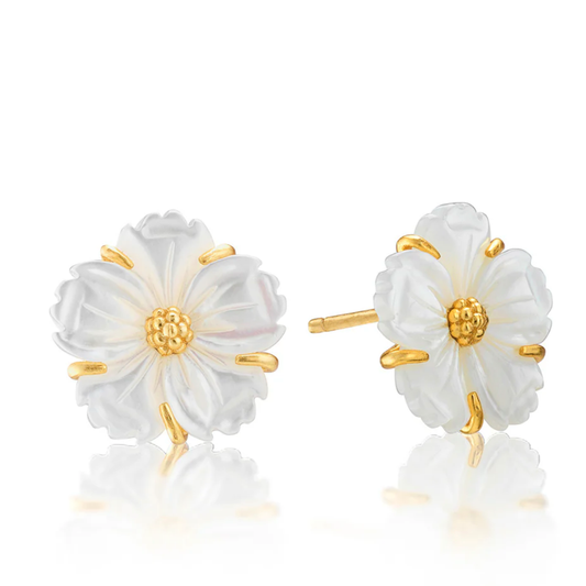 Mermaid Garden Petite Stud Earring MOP