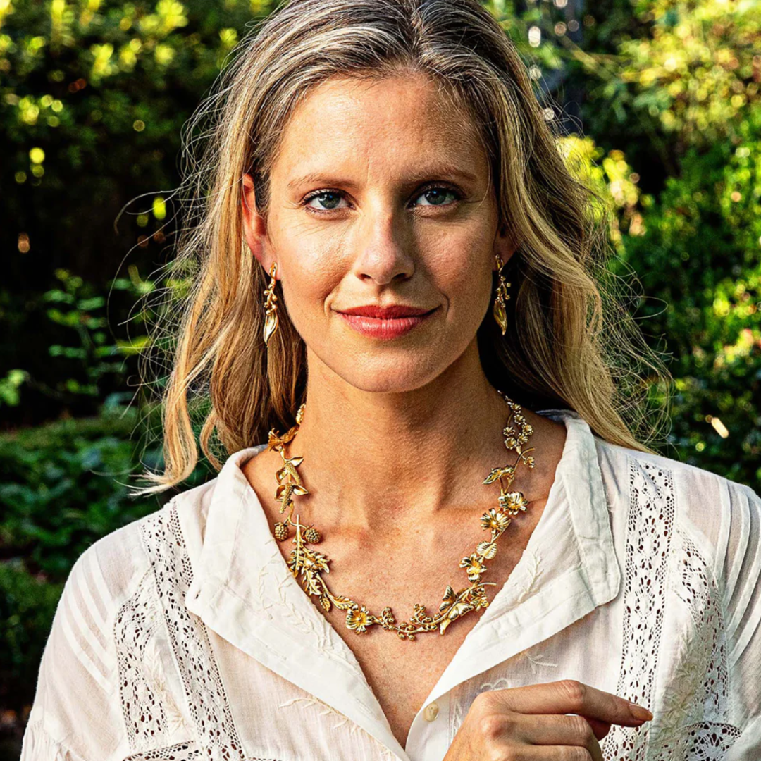 Meadow Lily of the Valley Gold Convertable Earrings