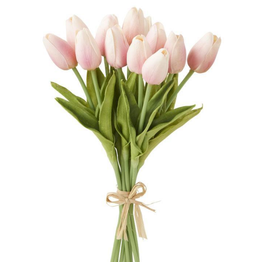 13 Inch Pink Real Touch Mini Tulip Bundle