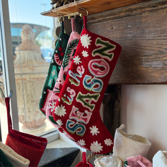Tis the Season Embroidered Stocking
