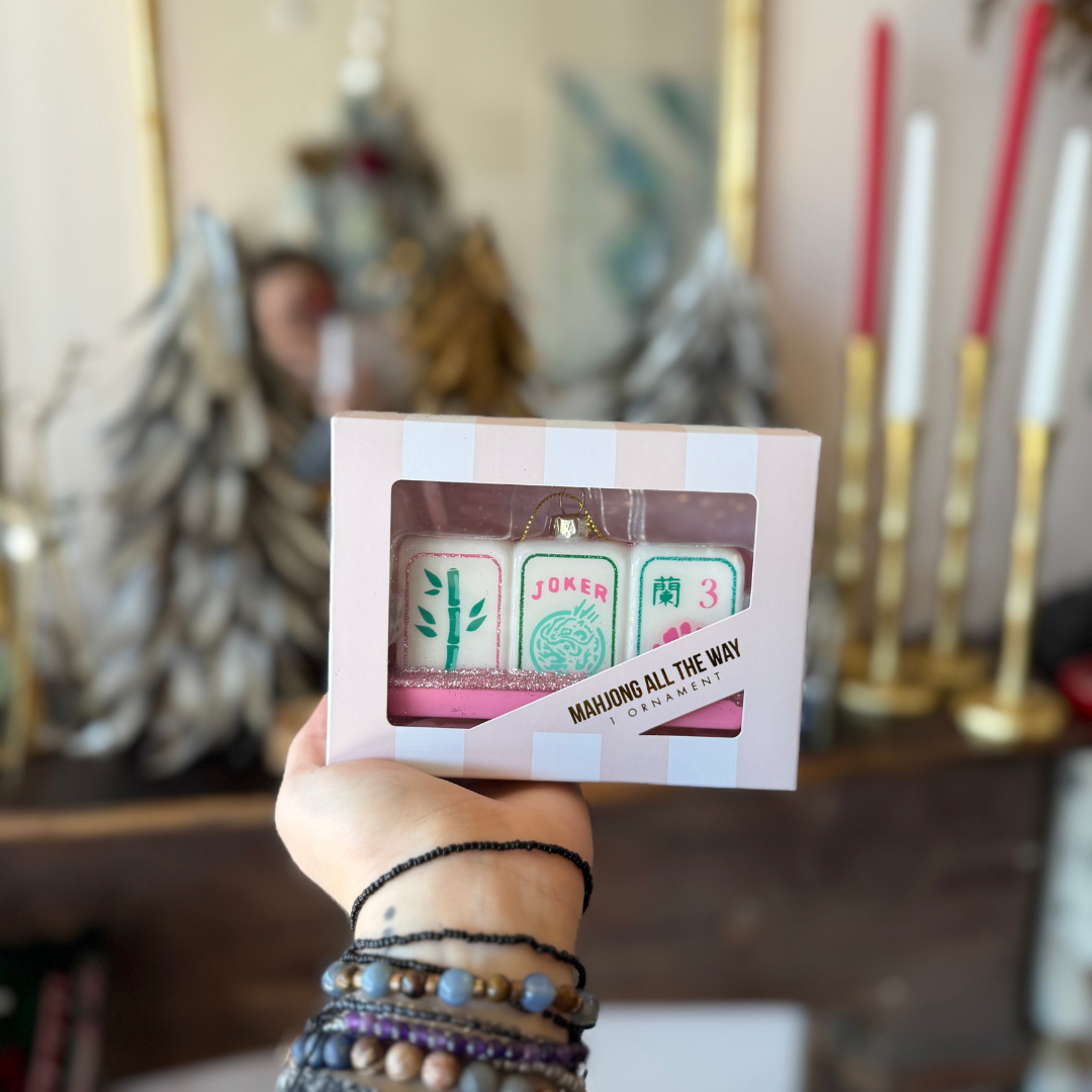 Mahjong Glass Ornament