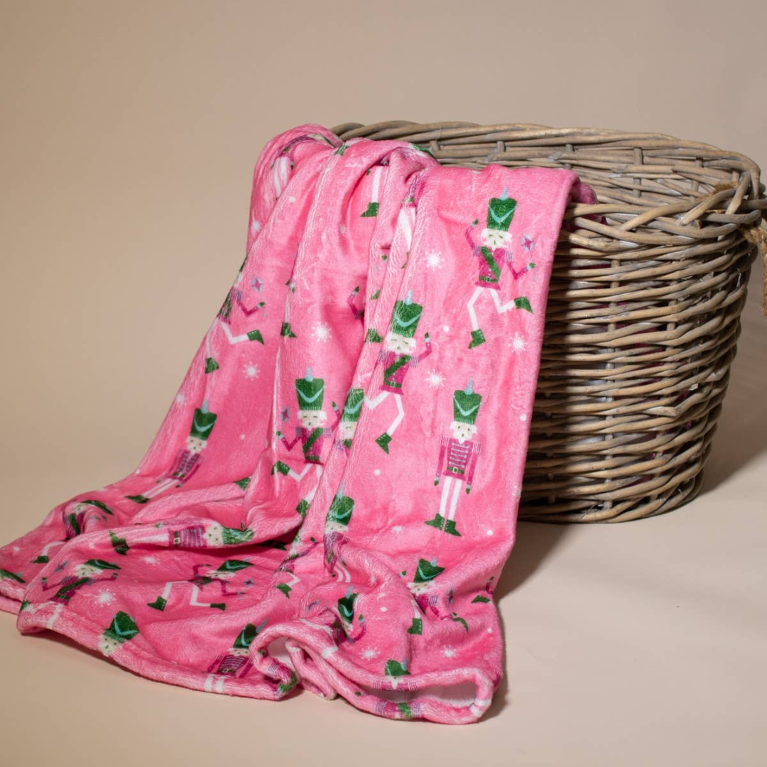 Nutcracker Throw Pink/Multi 50x60