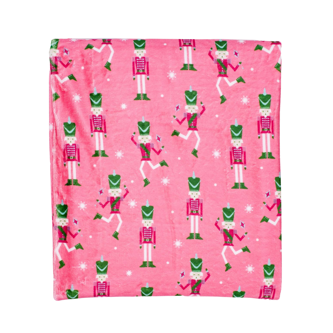 Nutcracker Throw Pink/Multi 50x60