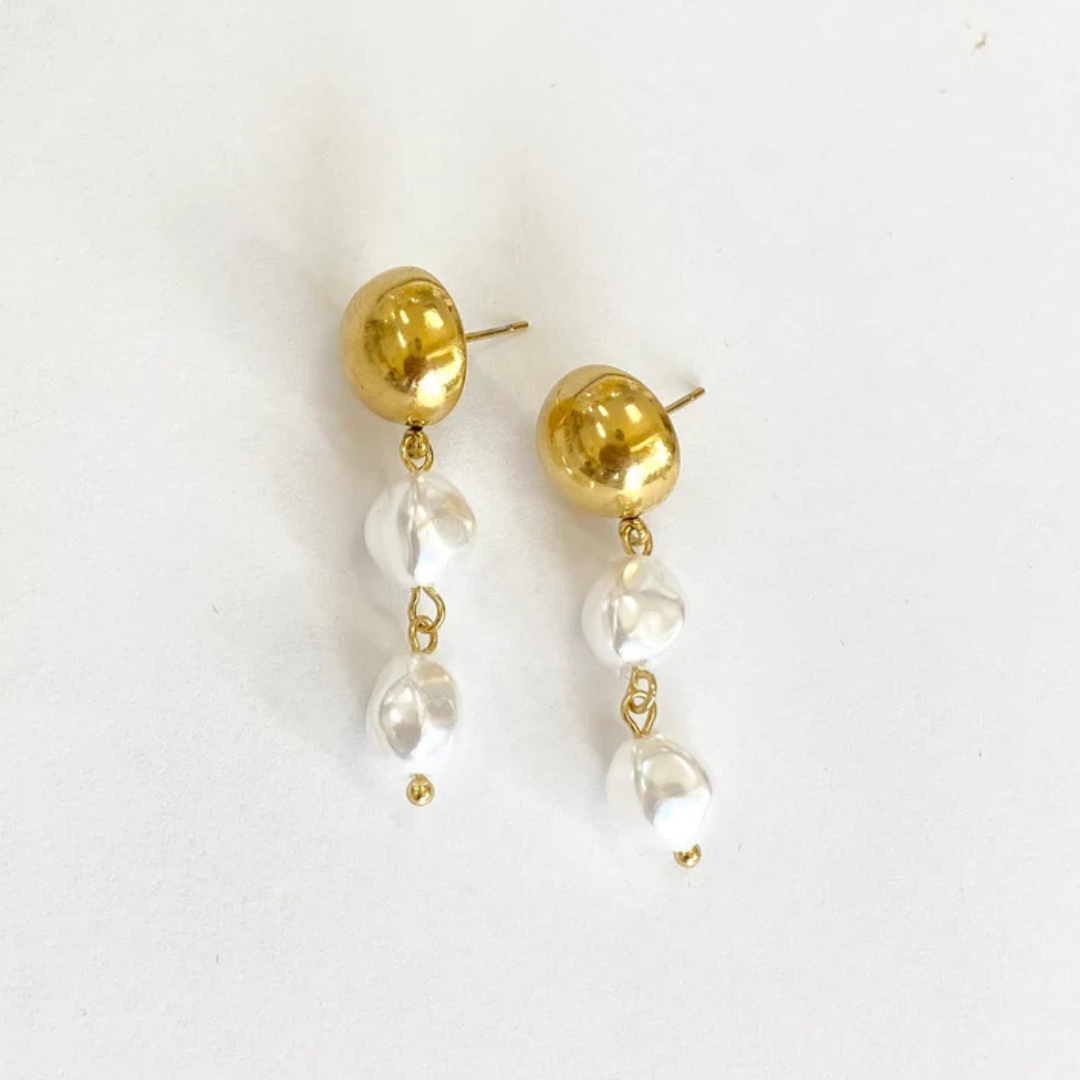Coastal Pearl Drop Earrings