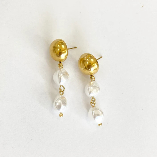 Coastal Pearl Drop Earrings