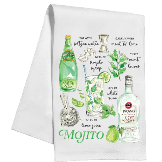Mojito Recipe Kitchen Towel