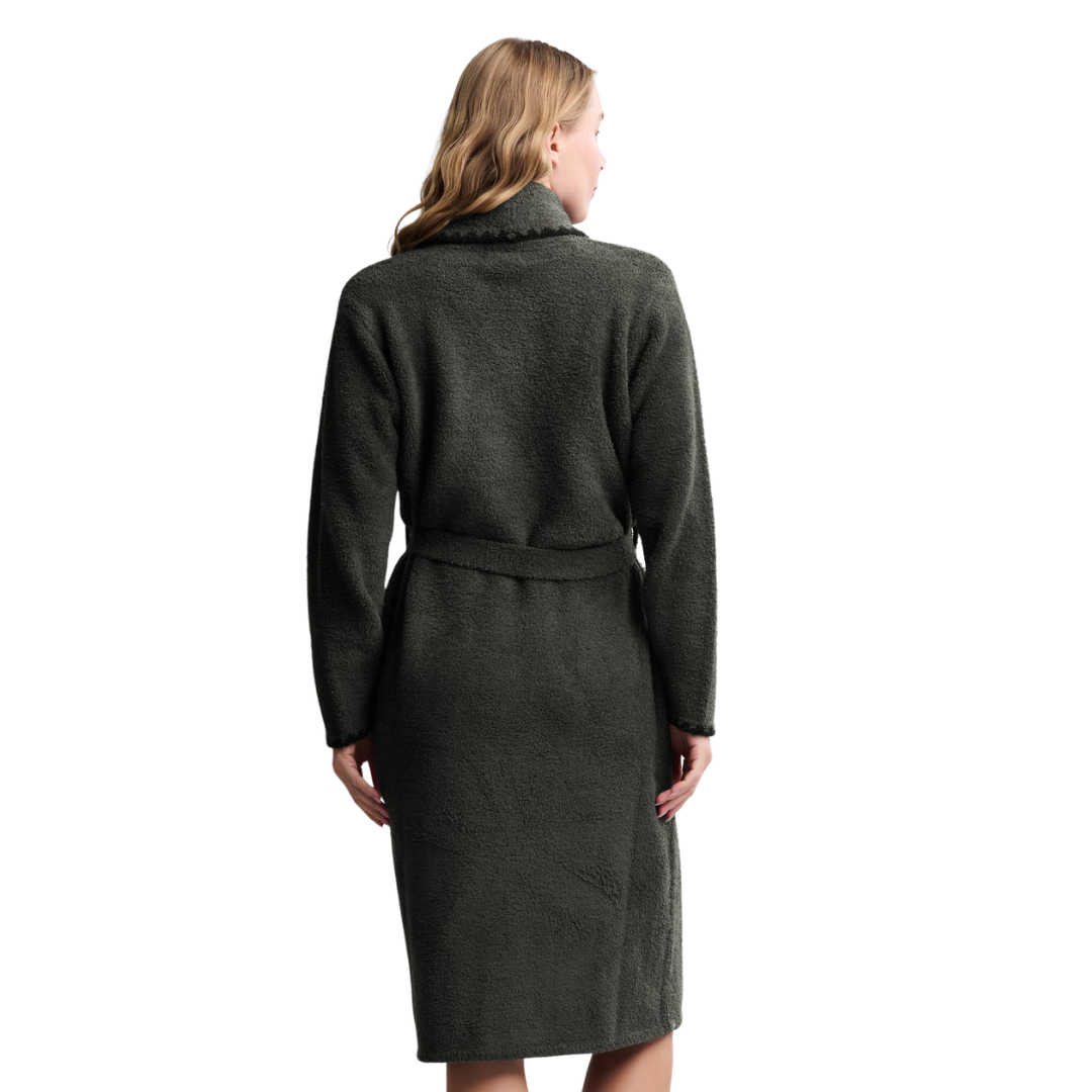 CozyChic® Blanket Stitch Robe- Dark Moss