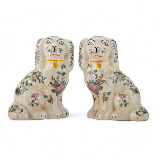 Rose Medallion Staffordshire Dogs- Small