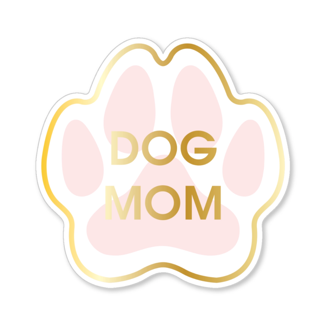 Dog Mom - Paw Print - Vinyl Sticker