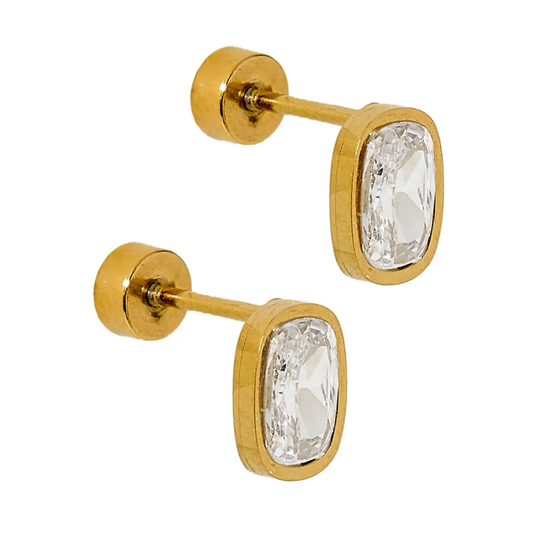 Screwback Stud Earrings - Kay Clear