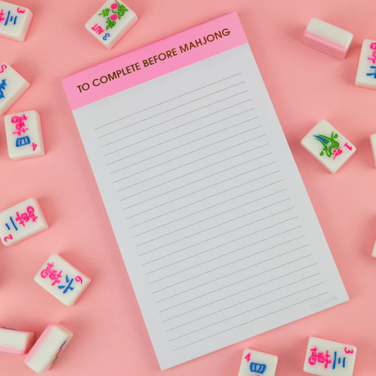To Complete Before Mahjong - Lined Notepad