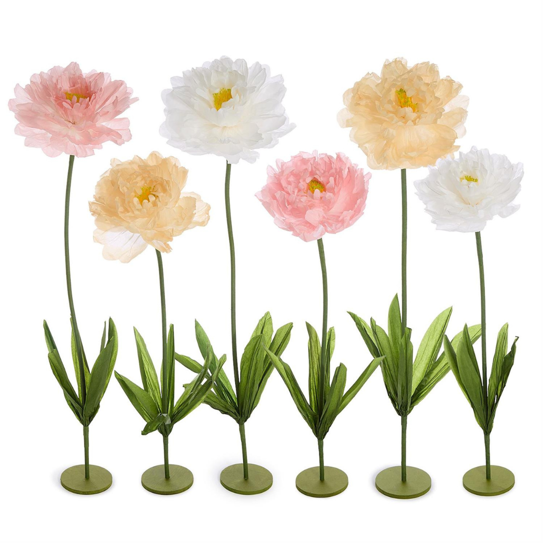 Oversized Hand-Crafted Paper Flower with Base Unit