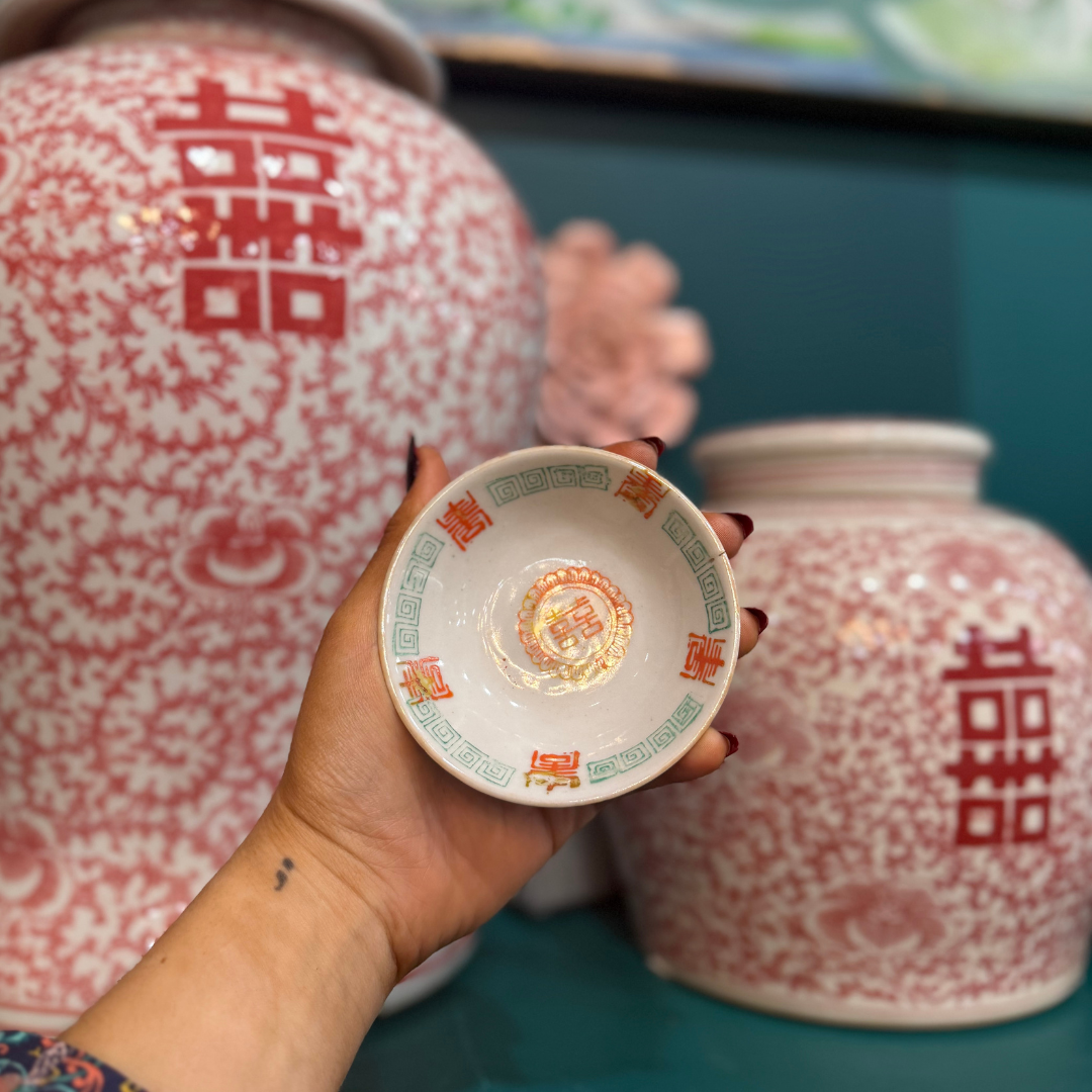 Vintage Double Happiness Dish