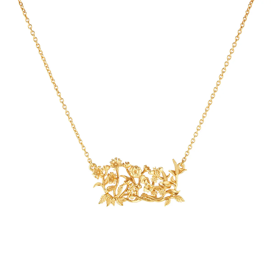 Meadow Walk Meadow Cluster Necklace, 16" - Gold