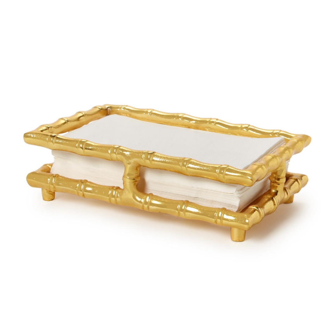 Golden Bamboo Guest Towel / Napkin Holder