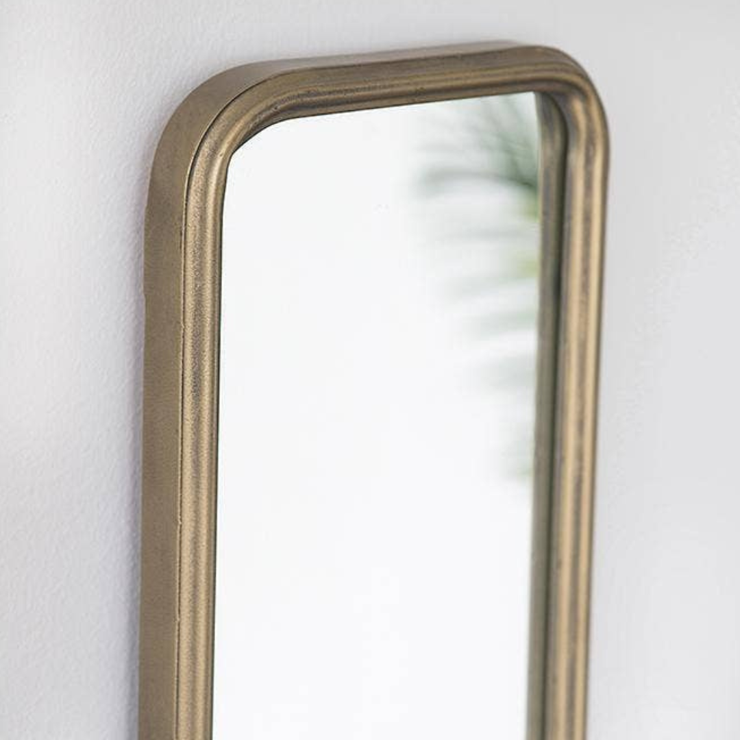 Thin Gold Wall Mirror
