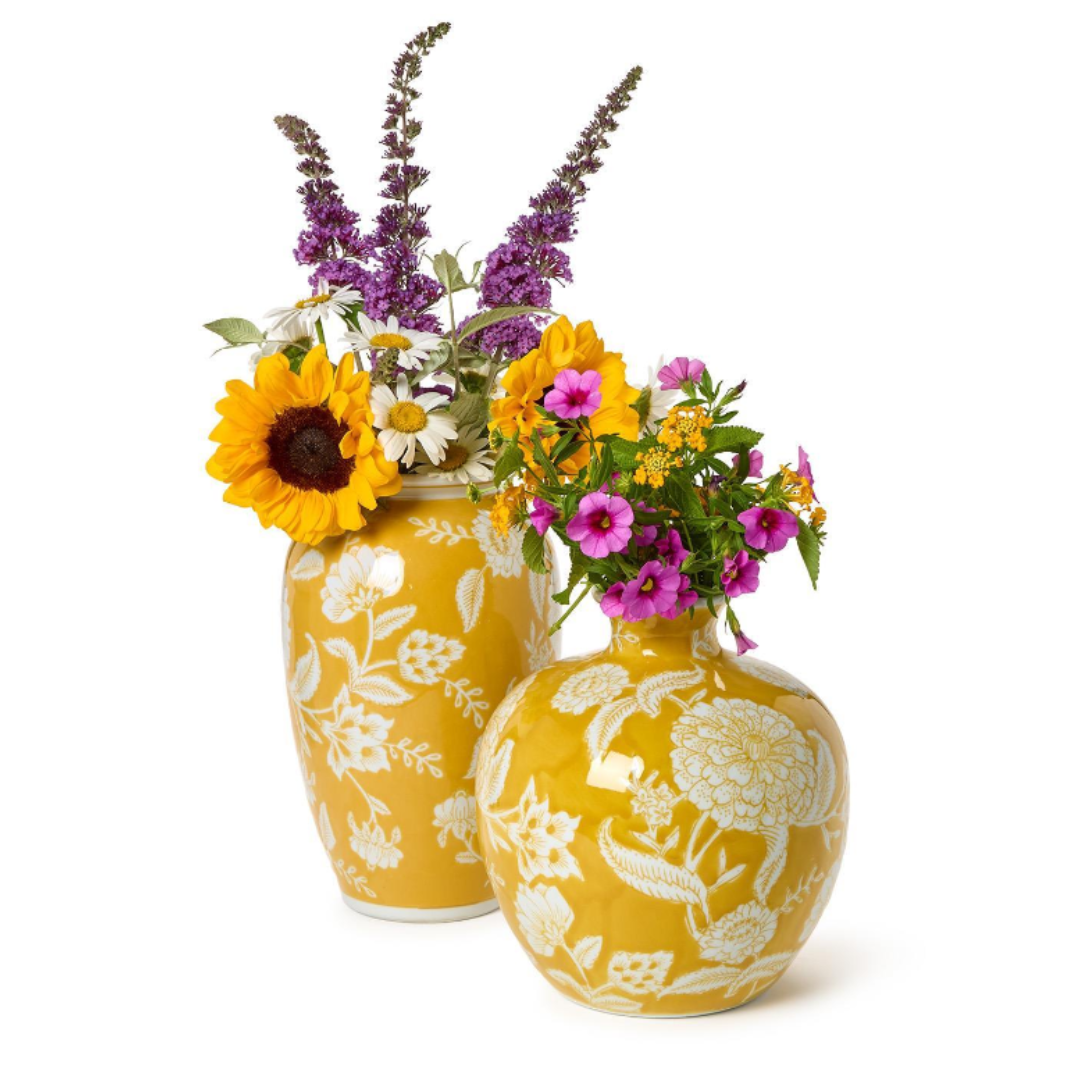 Yellow Floral Vase