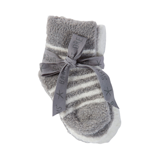 Barefoot Dreams CozyChic Lite Infant Socks - Pewter Pearl