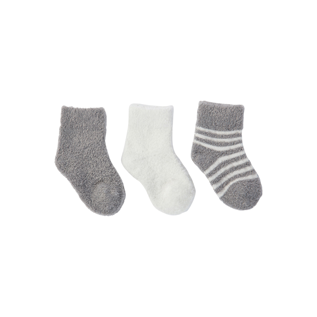 Barefoot Dreams CozyChic Lite Infant Socks - Pewter Pearl