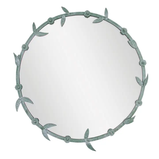 Etta Flower Round Wall Mirror