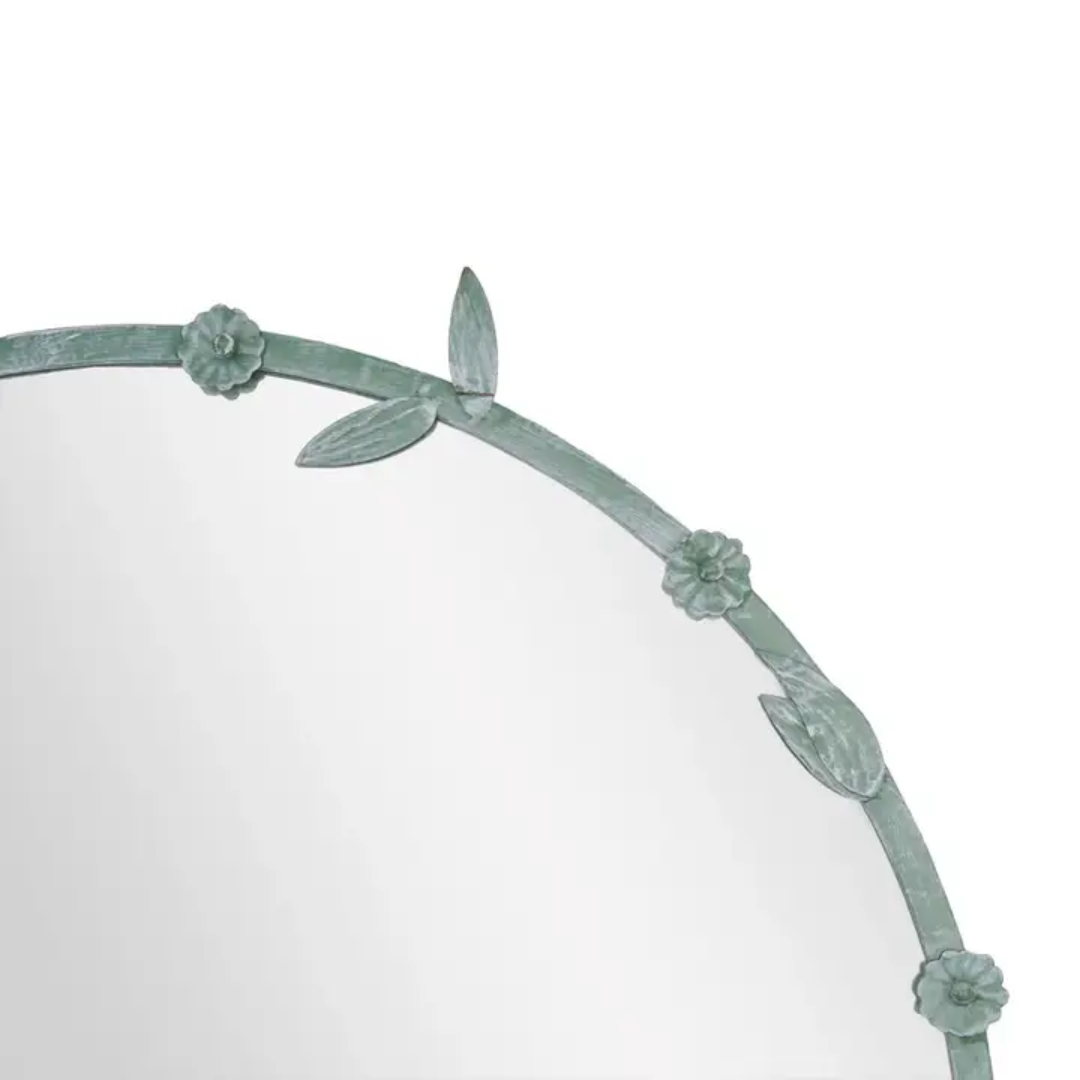 Etta Flower Round Wall Mirror