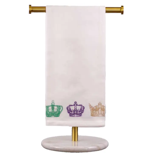 Elizabeth Crown Hand Towel WHT/Multi