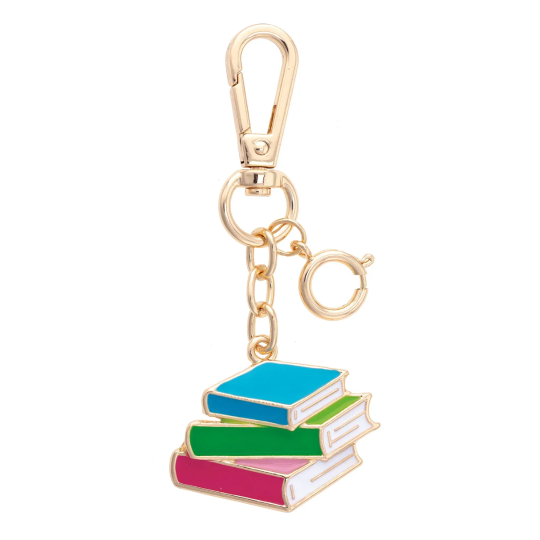 Books Enamel Bag Charm