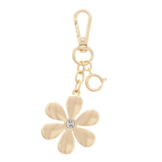 Rhinestone Flower Bag Charm