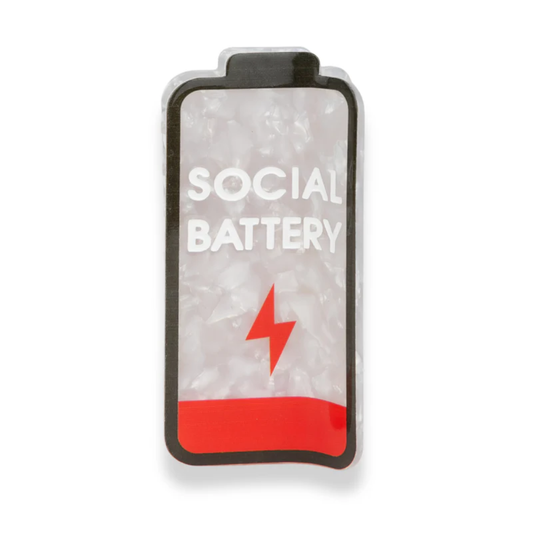 Social Battery Hair Clip